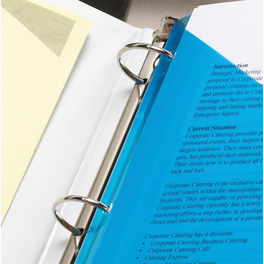 Smead Letter File Jacket - 8 1/2" x 11" - Poly - Clear, Green, Red, Yellow, Blue - 5 / Pack. Picture 6