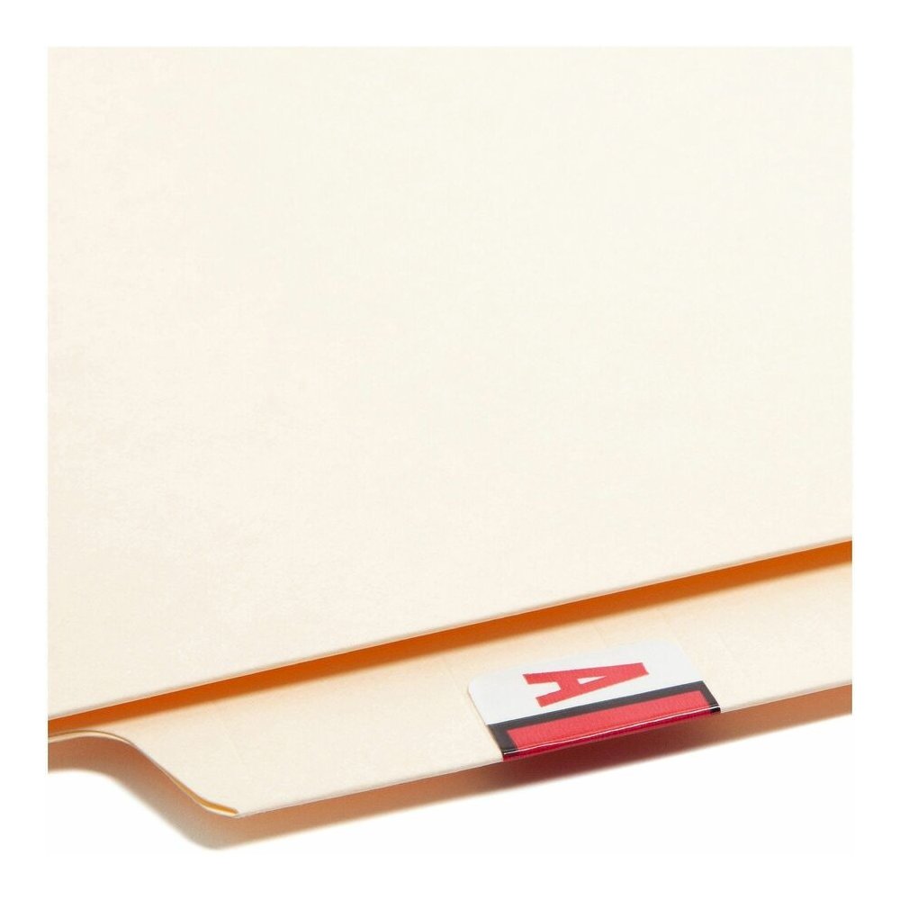Smead BCCR Bar-Style Color-Coded Labels - A-Z - x 1 1/4" Width x 1" Length - Assorted - Laminated - 500 / Roll - 1 Box. Picture 8