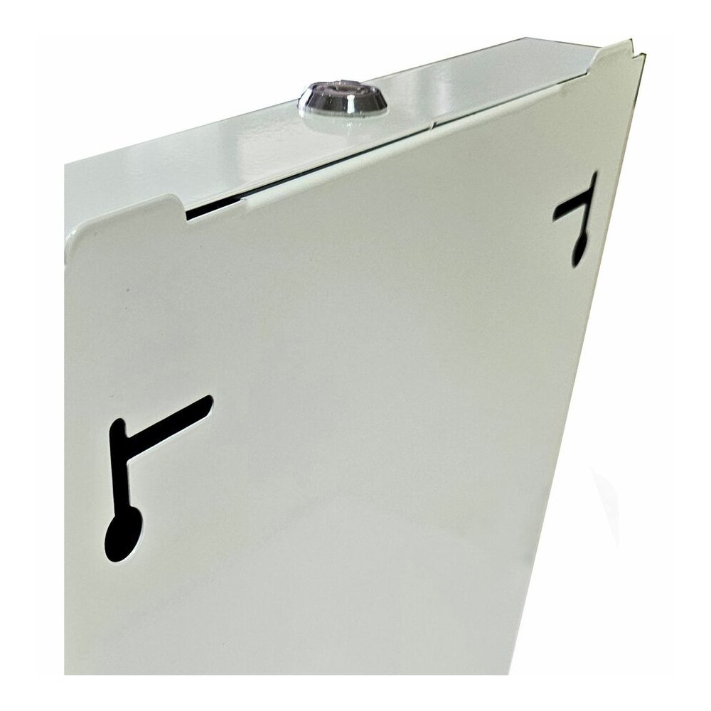 Genuine Joe C-Fold/Multi-fold Towel Dispenser Cabinet - C Fold, Multifold Dispenser - 13.5" Height x 11" Width x 4.3" Depth - Stainless Steel, Metal - White - Wall Mountable - 1 Each. Picture 7