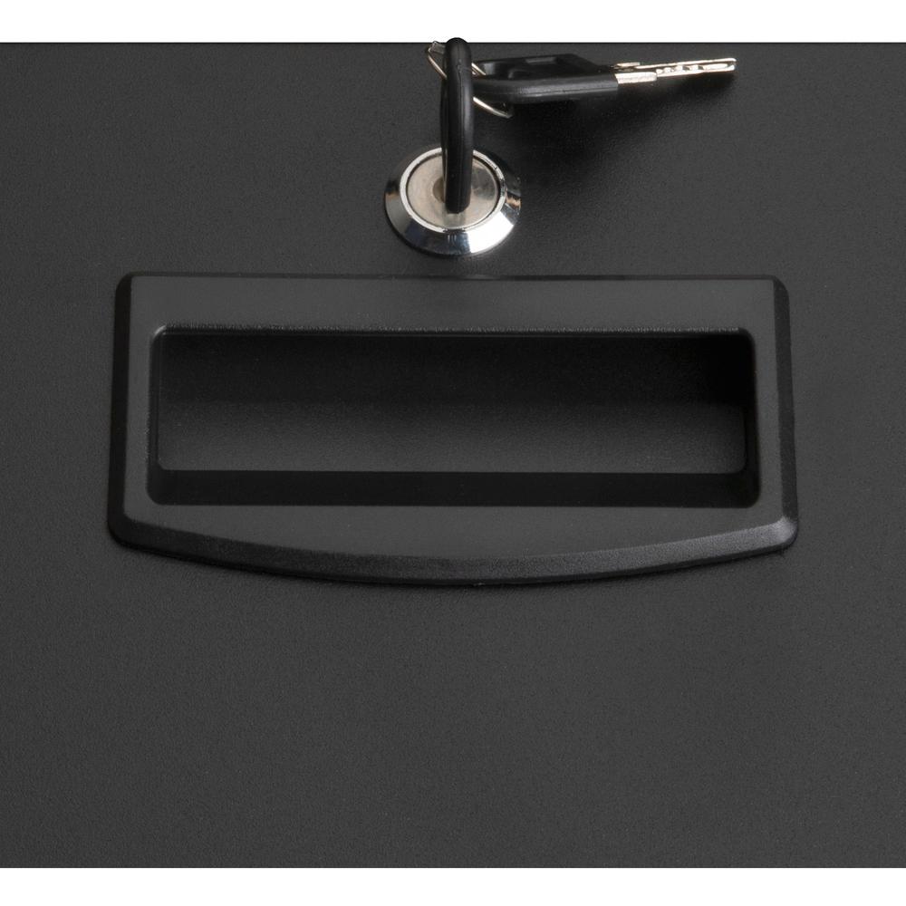 Lorell Standard Mobile File - 4 Casters - x 13.5" Width x 24.8" Depth x 28.3" Height - Black - 1 Each. Picture 7