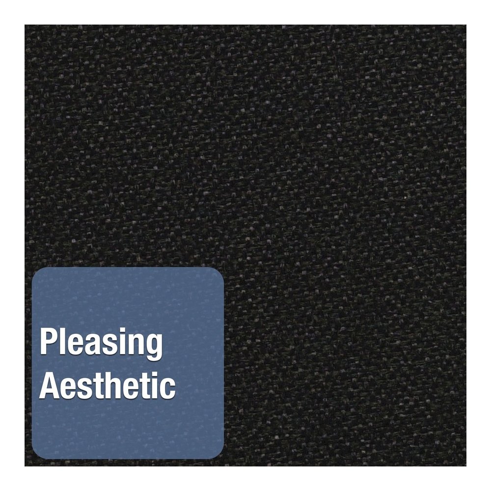 Quartet Oval Office Bulletin Board - 24" Board Height x 36" Board Width - Black Fabric Surface - Frameless, Flexible - Black Frame - 1 Each. Picture 8