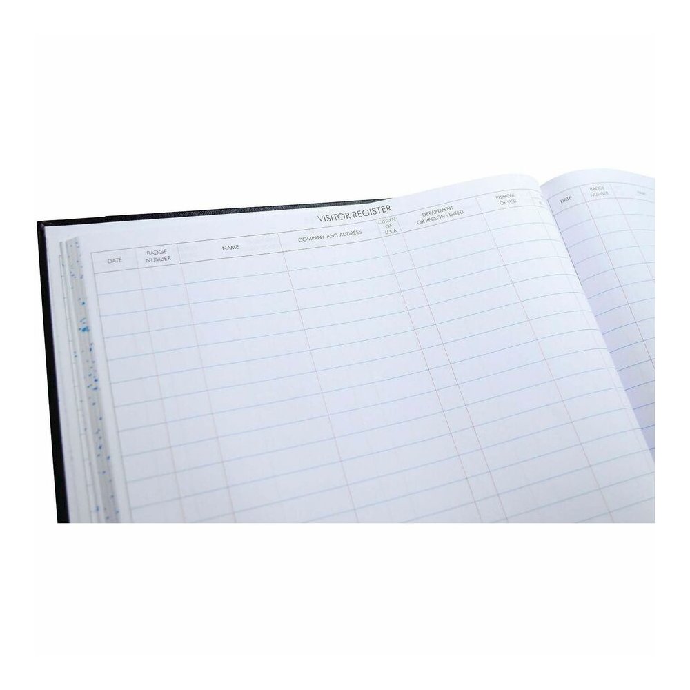 Wilson Jones Visitors Register Book - 104 Sheet(s) - Letter - 12.25" x 9.50" Sheet Size - 5 Columns per Sheet - Black, Red, Blue Print Color - Red, Black Cover - 1 Each. Picture 7