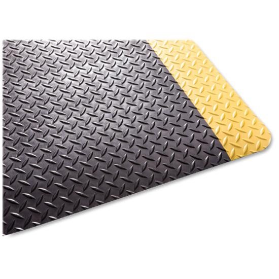 Genuine Joe Safe Step Anti-Fatigue Floor Mats - Warehouse, Factory - 36" Length x 24" Width - Black, Yellow - 1 Each. Picture 8