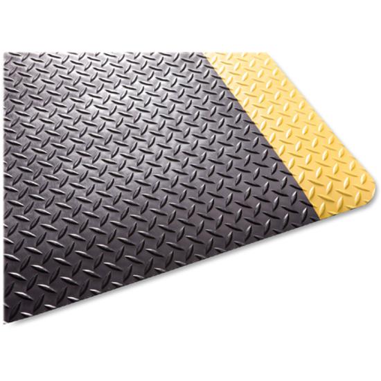 Genuine Joe Safe Step Anti-Fatigue Floor Mat - Warehouse, Factory - 60" Length x 36" Width - Black, Yellow - 1 Each. Picture 8