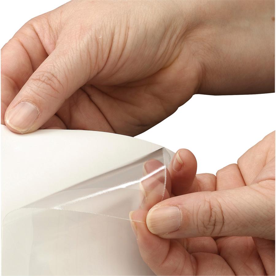 Smead Self-Adhesive CD/DVD Pockets - 4.9" Height x 5" Width - Clear - Poly - 10 / Pack. Picture 5