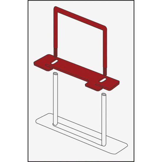 Smead U-Clip Bonded Fasteners - 2" Size Capacity - for Folder - Flexible, Heavy Duty, Self-adhesive, Acid-free - 100 / Box - Red, White - Poly. Picture 4