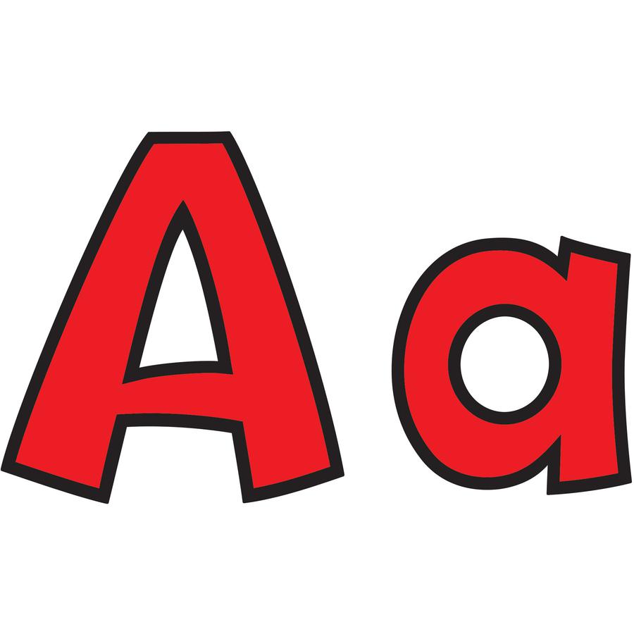 Trend 4" Ready Letter Playful Combo Pack - 83 x Lowercase Letters, 59 x Capital Letter, 36 x Punctuation Marks, 18 x Spanish Accent Mark Shape - Pin-up - Pin Style - Pre-punched - 4" Height x 9" Lengt. Picture 5