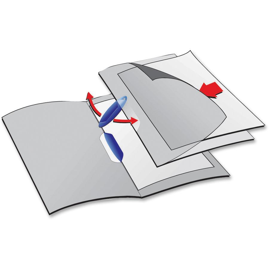 DURABLE&reg; SWINGCLIP&reg; Report Cover - Letter Size 8 1/2" x 11" - 30 Sheet Capacity - Punchless - Vinyl - Dark Blue Clip. Picture 3