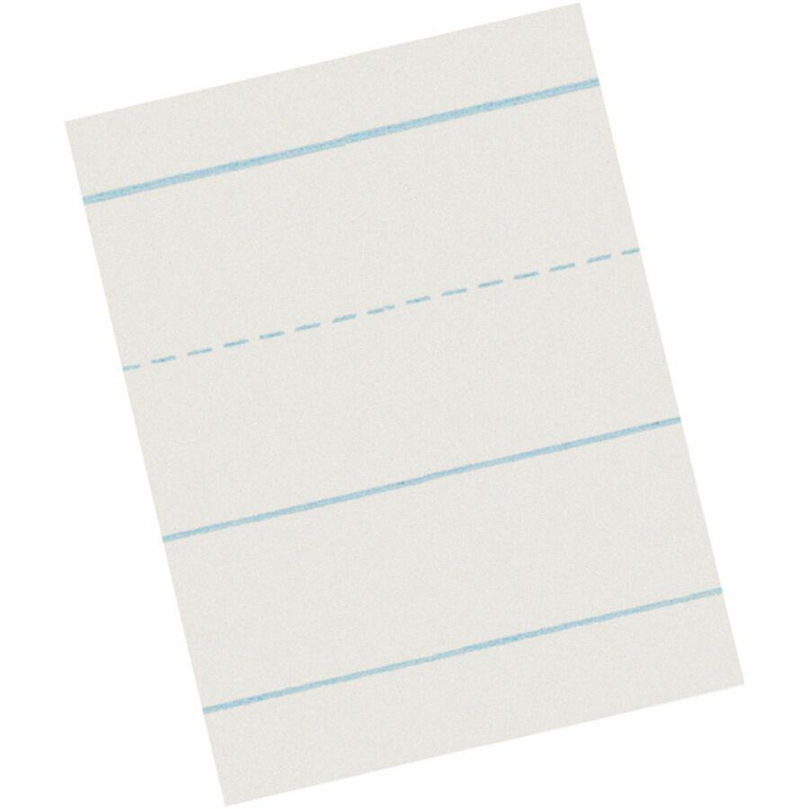 Pacon Skip - A - Line Ruled Newsprint - Letter - 500 Sheets - Both Side Ruling Surface - 1" , 0.50" Ruled - Letter - 11" x 8 1/2" - White Paper - 1 / Ream. Picture 4