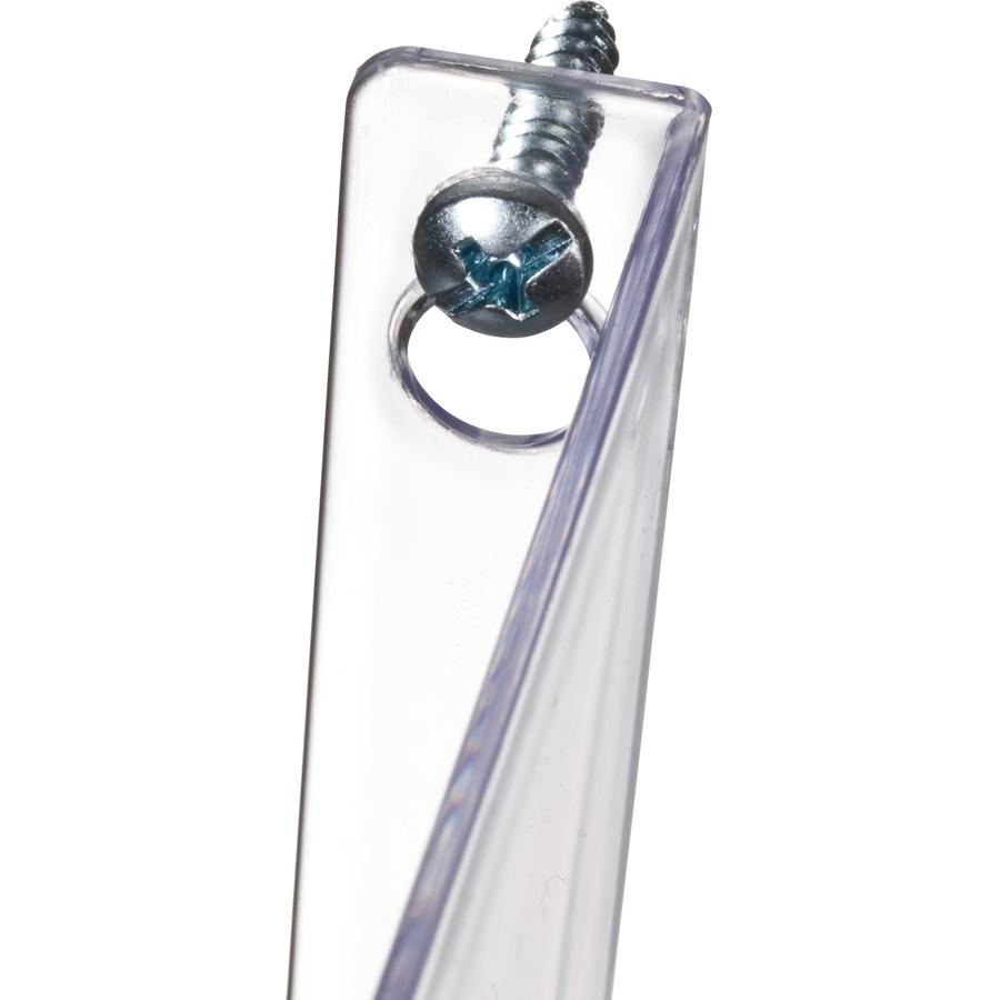 Officemate Mountable Wall File, Clear, 2PK - 10.6" Height x 13" Width x 4.1" Depth - Clear - Plastic - 2 / Box. Picture 4