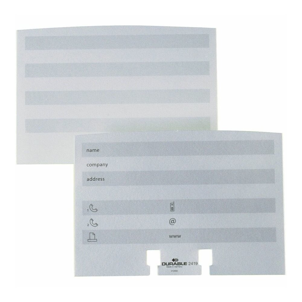 VISIFIX Desk Business Card Files - 200 Card Capacity - For 2.87" x 4.12" Size Card - Black, Gray. Picture 4