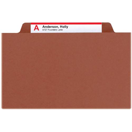 Smead 2/5 Tab Cut Letter Recycled Classification Folder - 8 1/2" x 11" - 2" Expansion - 6 x 2K Fastener(s) - 1" Fastener Capacity, 2" Fastener Capacity - Top Tab Location - Right of Center Tab Positio. Picture 4