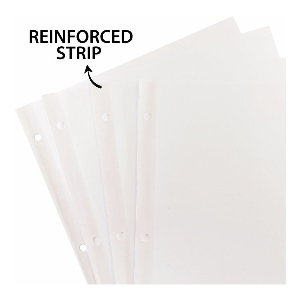 Business Source Punched Laser Index Dividers - 5 Blank Tab(s) - 5 Tab(s)/Set - 8.5" Divider Width x 11" Divider Length - Letter - 3 Hole Punched - White Paper Divider - White Tab(s) - 100% Recycled - . Picture 6