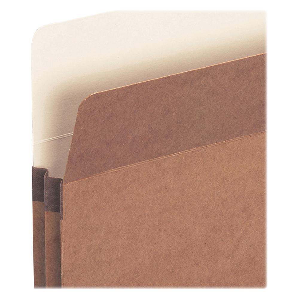 Business Source Straight Tab Cut Legal Recycled File Pocket - 8 1/2" x 14" - 1 3/4" Expansion - Redrope - Redrope - Tear Proof, Tyvek Gusset, Reinforced Gusset - 30% Recycled - 25 / Box. Picture 6