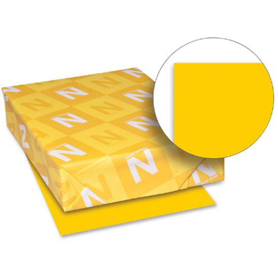 Astrobrights Color Copy Paper - Galaxy Gold - Letter - 8 1/2" x 11" - 24 lb Basis Weight - Smooth - 500 / Ream - Green Seal - Acid-free, Lignin-free - Gold. Picture 5
