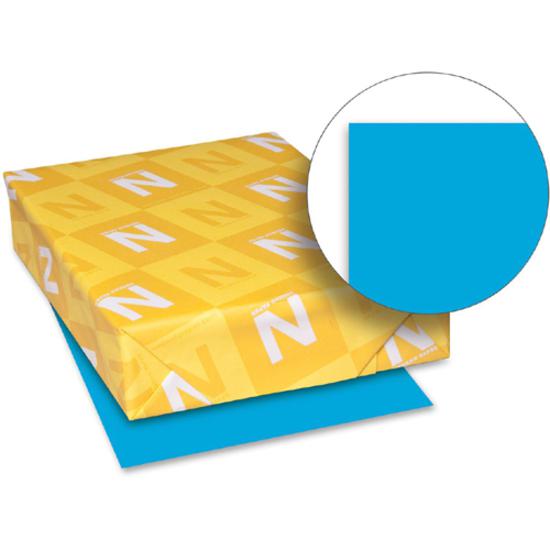 Astrobrights Color Paper - Blue - Letter - 8 1/2" x 11" - 24 lb Basis Weight - Smooth - 500 / Ream - Green Seal - Acid-free, Lignin-free, Heavyweight - Blue. Picture 2