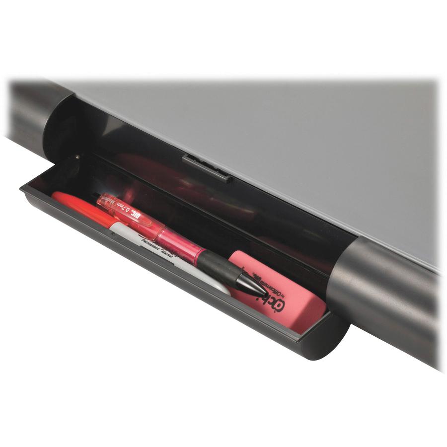 Officemate Double Storage Top-opening Form Holder - 0.75" Clip Capacity - Top Opening - 9" x 12" - Plastic - Gray - 1 Each. Picture 4