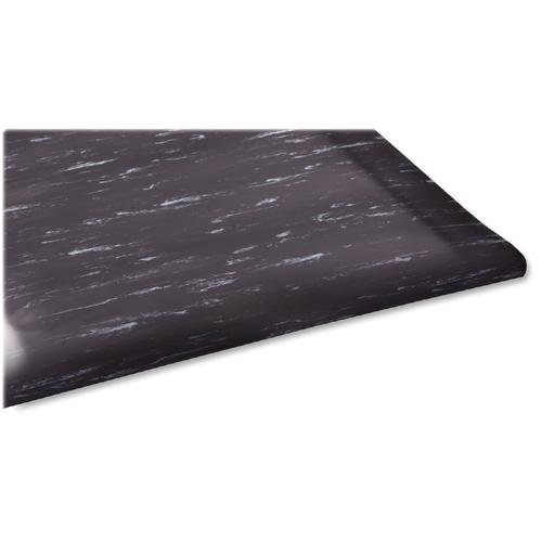 Genuine Joe Marble Top Anti-fatigue Floor Mats - Office, Bank, Cashier's Station, Industry - 60" Length x 36" Width x 0.500" Thickness - Black Marble - 1Each. Picture 5