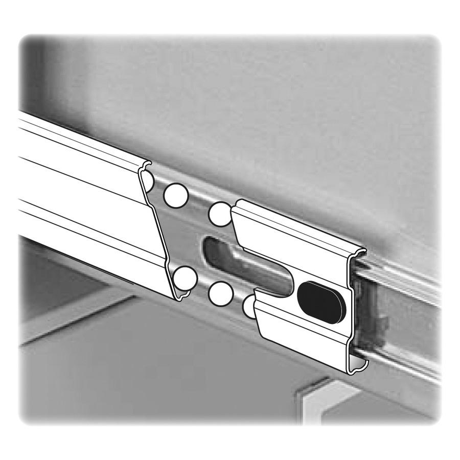 Lorell Fortress Series 22" Commercial-Grade Vertical File Cabinet - 15" x 22" x 28.4" - 2 x Drawer(s) for File - Letter - Lockable, Ball-bearing Suspension - Black - Steel - Recycled. Picture 12
