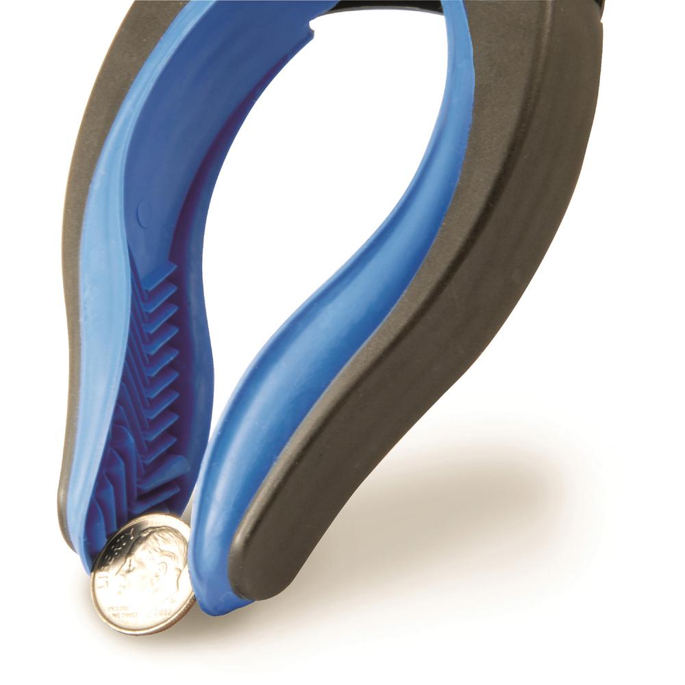 Ettore Grip 'n Grab Multipurpose Pickup Tool - 32" Reach - Articulating Head, Rust Proof, Comfortable Handle, Comfortable Handle - Rubber, Aluminum, Plastic - Blue - 1 Each. Picture 3