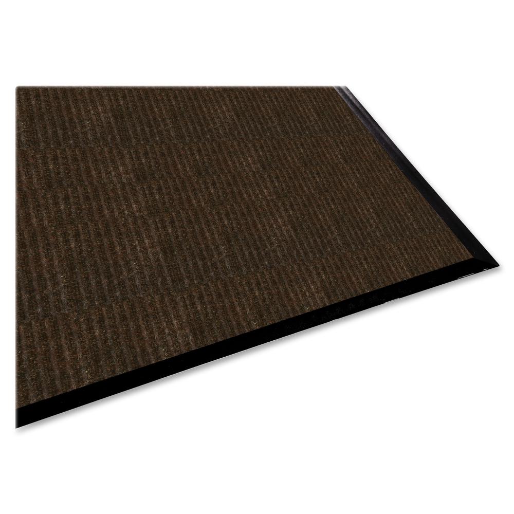 Genuine Joe Gold Dual-Rib Hard Surface Floor Mat - Hard Floor - 60" Length x 36" Width - Polypropylene, Vinyl - Chocolate - 1 Each. Picture 6