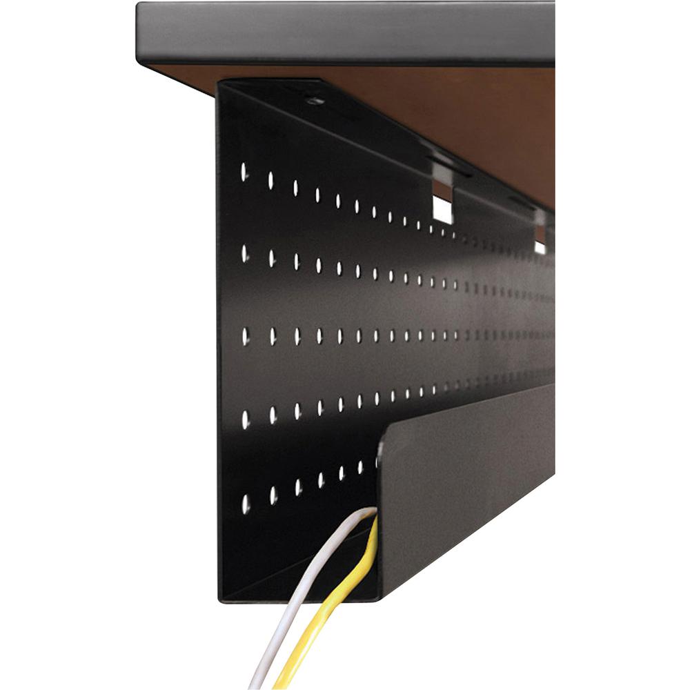 Lorell 48" Training Table Modesty Panel - 42" Width x 3" Depth x 10" Height - Steel - Black - 1 Each. Picture 2