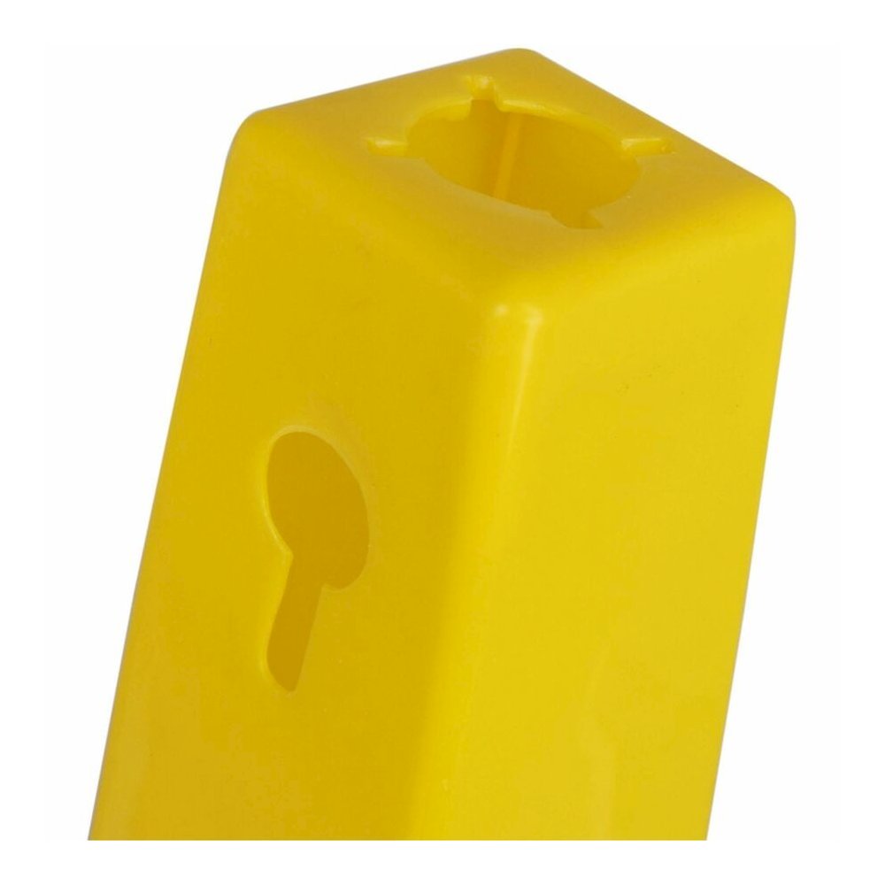Genuine Joe Bright 4-sided Caution Safety Cone - English, Spanish - 10" Width x 24" Height x 10" Depth - Cone Shape - Stackable - Industrial - Polypropylene - Yellow - 1 Each. Picture 9