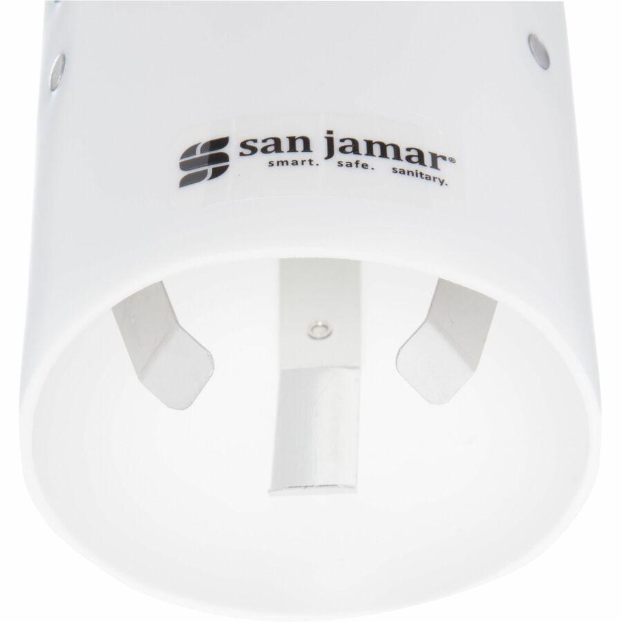 San Jamar Small Pull-type Water Cup Dispenser - 16" Tube - Pull Dispensing - Wall Mountable - Transparent White - Plastic - 1 Each. Picture 14