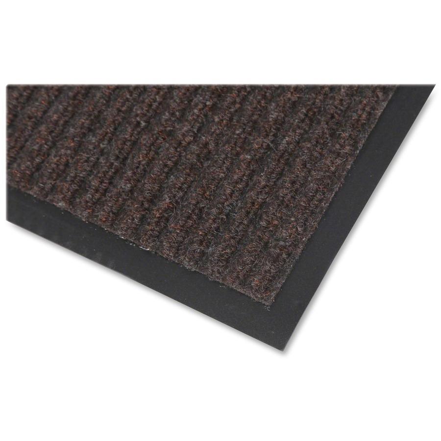 Crown Mats Needle-rib Wiper/Scraper Mat - Indoor - 60" Length x 36" Width x 0.313" Thickness - Rectangular - Polyethylene Terephthalate (PET), Polypropylene, Vinyl - Brown - 1Each. Picture 3