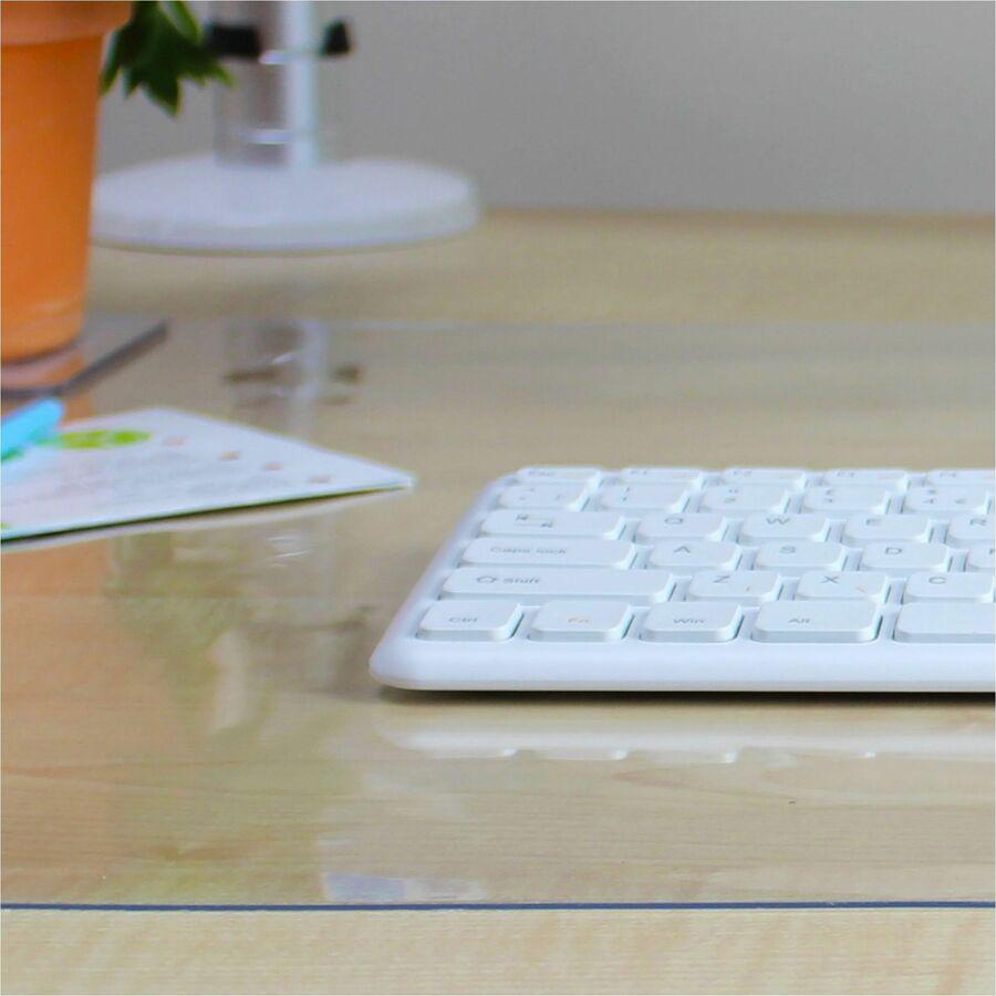 Lorell Crystal-clear Desk Pad - Rectangular - 24" Width x 19" Depth - Polyvinyl Chloride (PVC) - Clear. Picture 6