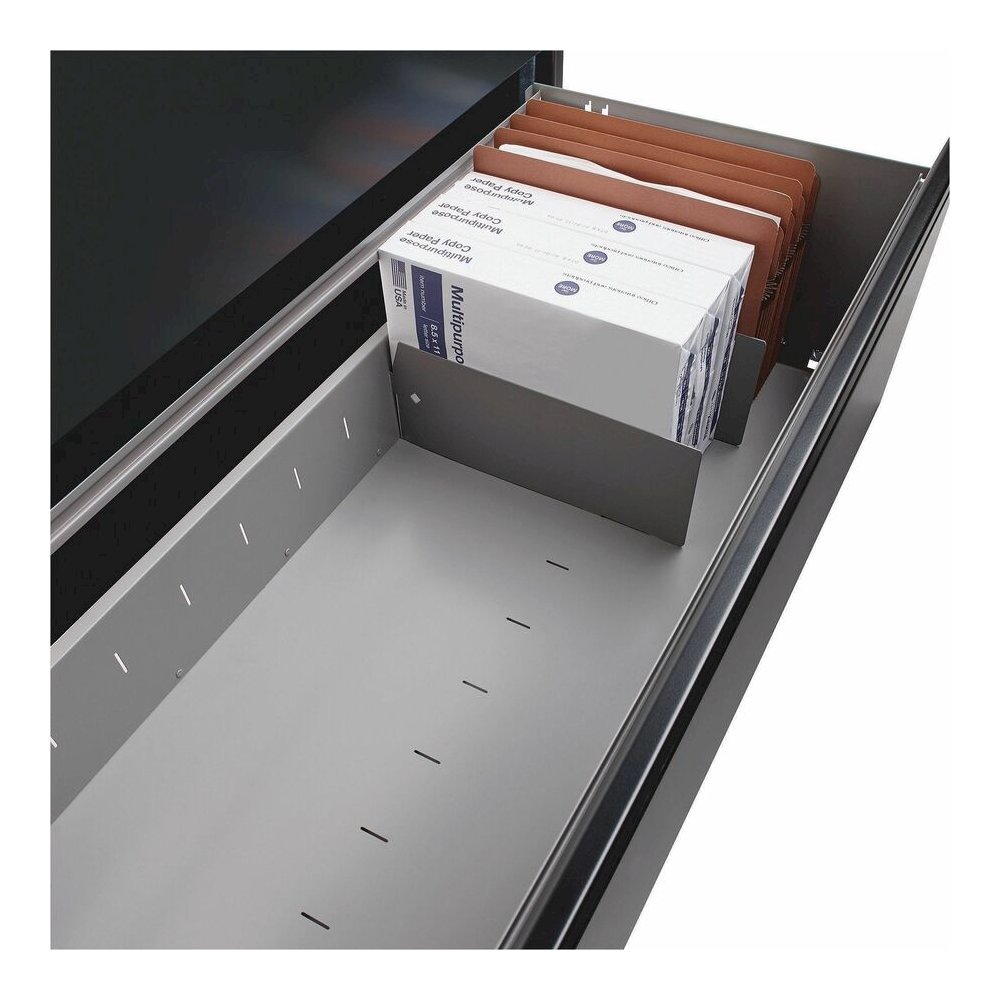 Lorell Fortress Series Lateral File - 36" Width x 18.6" Depth x 40.3" Height - 3 x Drawer(s) for File - Letter, Legal, A4 - Lateral - Locking Drawer, Magnetic Label Holder, Ball-bearing Suspension, Le. Picture 6