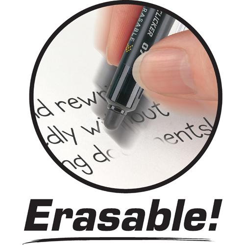 Pilot FriXion .7mm Clicker Erasable Gel Pens - Fine Pen Point - 0.7 mm Pen Point Size - Retractable - Blue Gel-based Ink - 1 Dozen. Picture 4