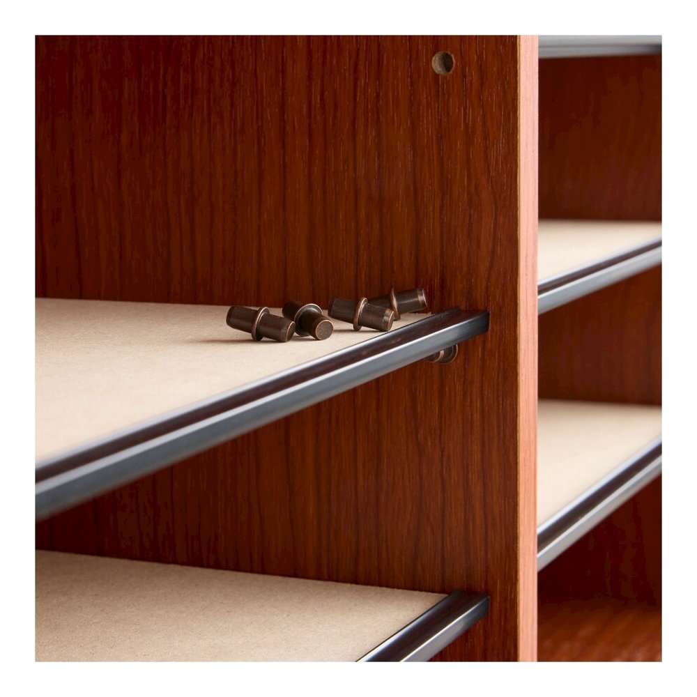 Safco Adjustable 12-Slot Wood Literature Organizer - 12 Compartment(s) - Desktop - Adjustable - Laminate - Cherry - Hardboard, Fiberboard - 1 Each. Picture 14