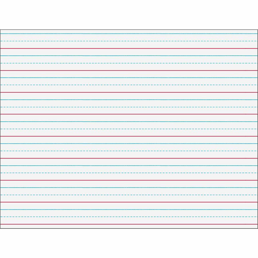 Pacon Grades K - 1 Multi - sensory Handwriting Tablet - Letter - 11" x 8.5" - Wide Rule - 100 Sheets/Pack - White. Picture 7