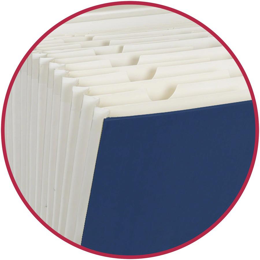 Smead Legal Recycled Expanding File - 8 1/2" x 14" - 1400 Sheet Capacity - 19 Pocket(s) - Blue, Green - 15% Paper Recycled - 1 Each. Picture 7