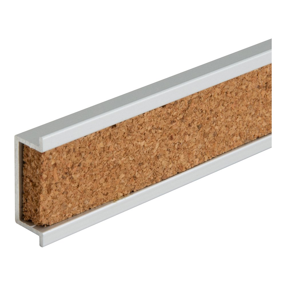 Lorell Cork Strip Bulletin Bar - 36" Board Width - Cork Surface - Self-healing, Fade Resistant, Self-sealing - Anodized Aluminum Frame - 1 Each. Picture 6