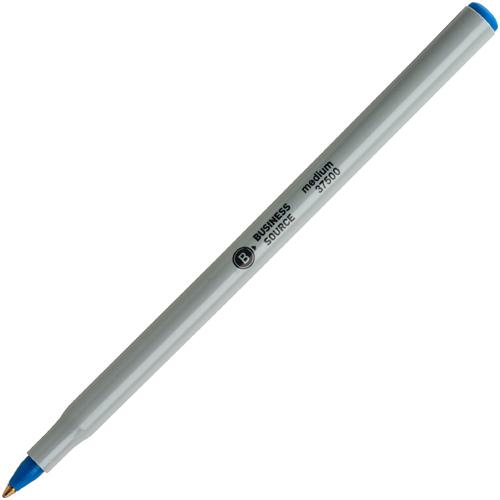 Business Source Bulk Pack Ballpoint Stick Pens - Blue Ink - Tungsten Carbide Tip - 60 / Box. Picture 7