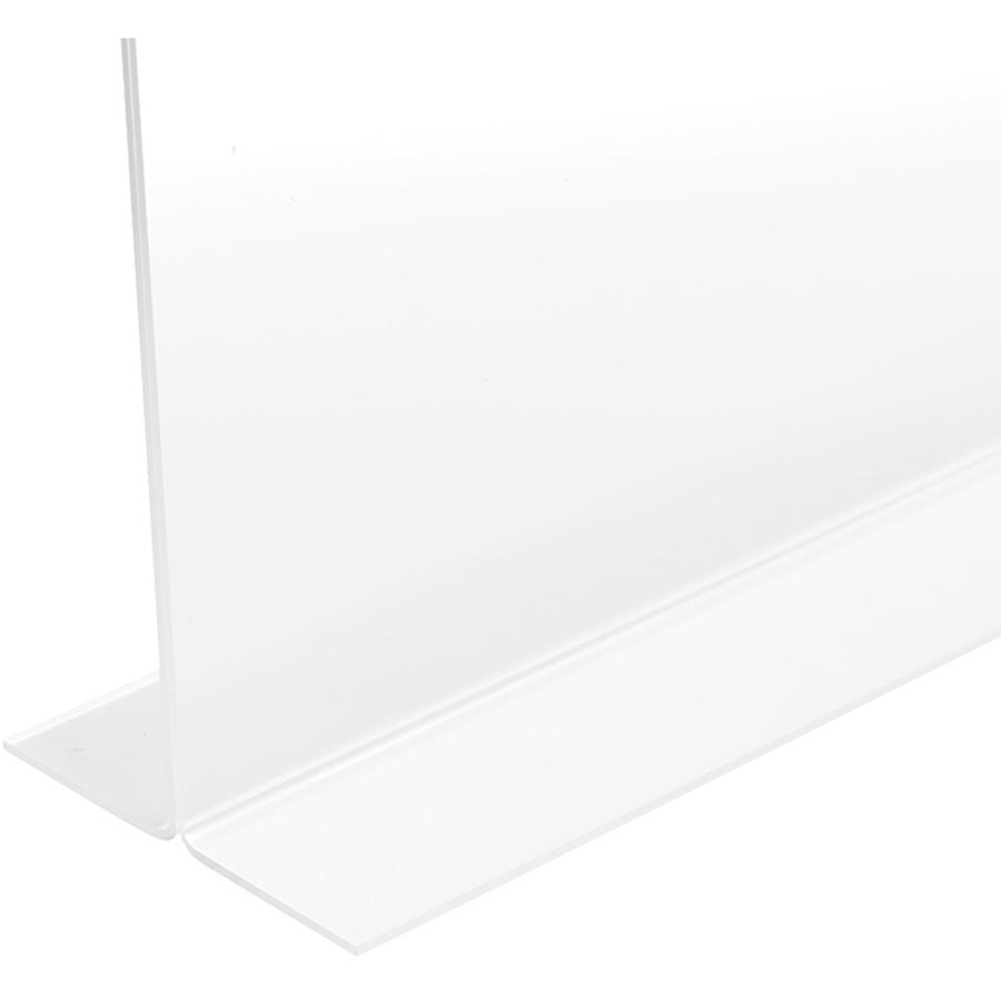 Deflecto Anti-Glare Double-sided Sign Holder - Landscape - 8.7" x 11.1" x 3.3" x - Acrylic - 1 Each - Clear - Anti-glare, Scratch Resistant, Durable, Double-sided, Heavy Duty. Picture 10
