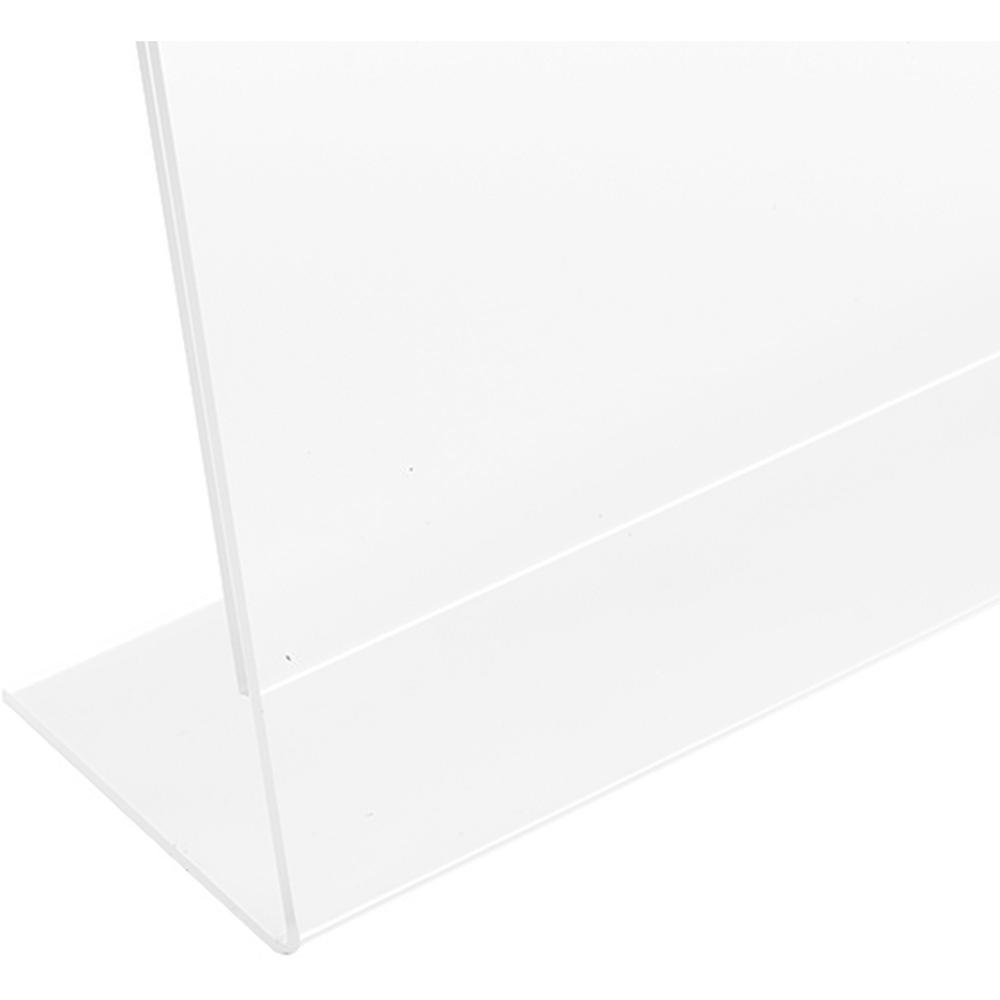 Deflecto Anti-Glare Slanted Sign Holder - Portrait - 11" x 8.5" x 2.5" x - Acrylic - 1 Each - Clear - Anti-glare, Scratch Resistant, Durable, Heavy Duty, Double-sided. Picture 8