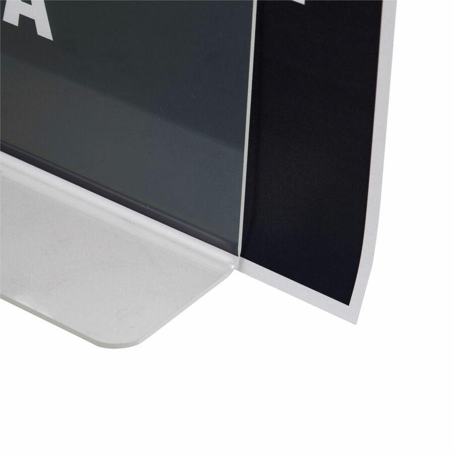 Golite nu-dell Freestanding T-shaped Sign Holder - 8.5" Width x 11" Height - Rectangular Shape - Double Sided - Self-standing - Photo, Signage, Notice - Plastic - 1 Each. Picture 8