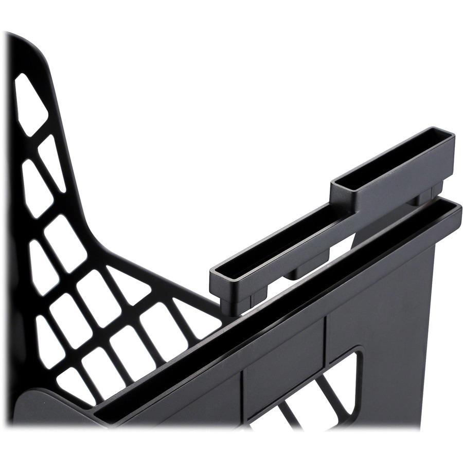 Officemate 26162 Recycled Desktop File Organizer, Black - 10.8" Height x 13.3" Width x 8.6" Depth - Desktop - Compact, Portable - 30% - Black - 1 Each. Picture 3