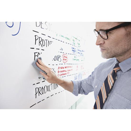 Post-it&reg; Self-Stick Dry-Erase Film Surface - 48" (4 ft) Width x 72" (6 ft) Length - White - Rectangle - Flexible, Stain Resistant, Self-stick - 1 / Pack. Picture 3