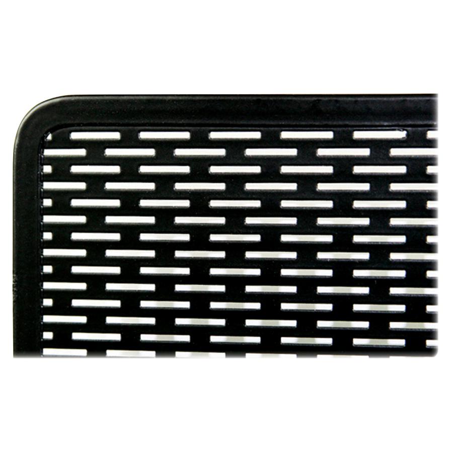 Artistic Urban Collection Punched Metal File Sorter - 3 Compartment(s) - 3" - 7.3" Height x 8" Width x 8" DepthDesktop - Heavy Duty, Scratch Resistant, Rounded Corner, Durable - Black - Steel - 1 Each. Picture 2