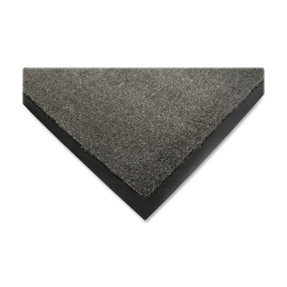 Genuine Joe Silver Series Indoor Entry Mat - Building, Carpet, Hard Floor - 10 ft Length x 36" Width - Plush - Charcoal - 1 Each. Picture 7