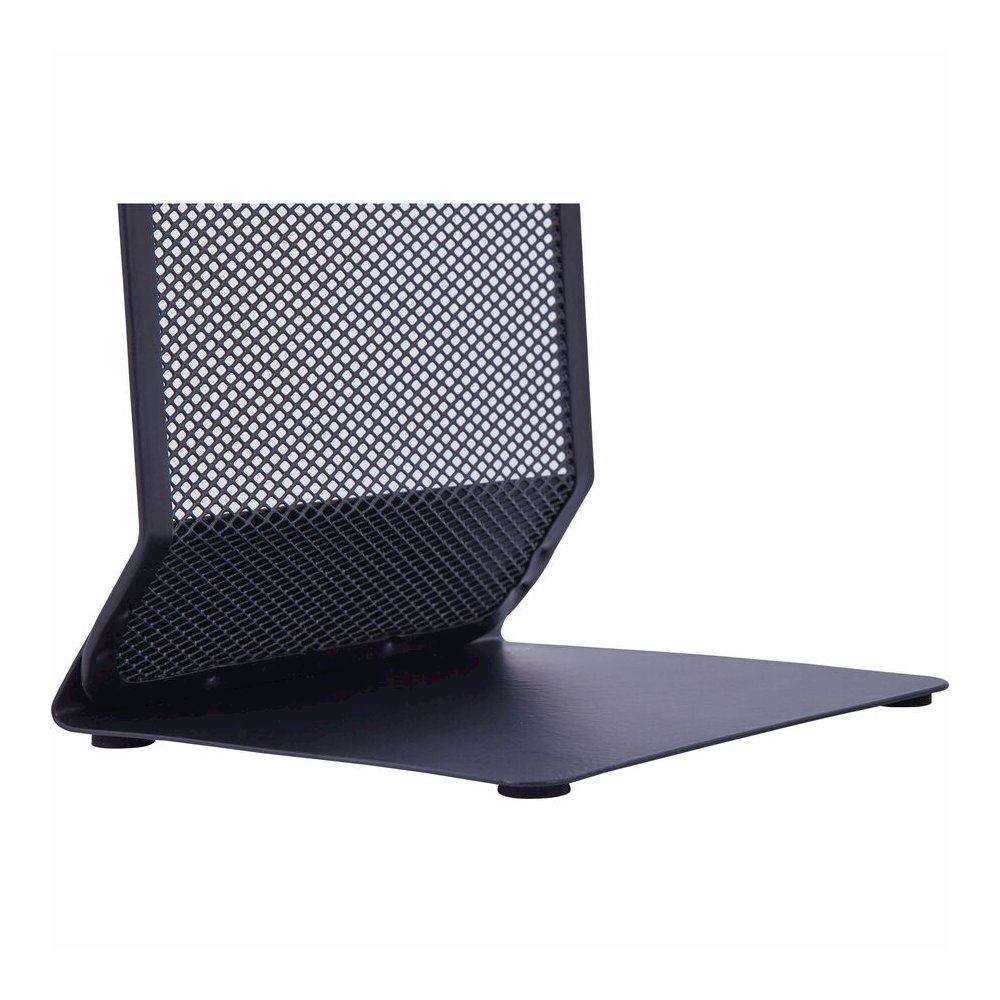 Lorell Mesh Bookends - 7" Height x 5.38" Width x 5.25" Depth - Desktop - Sturdy - Black - Steel, Mesh - 2 / Pair. Picture 6