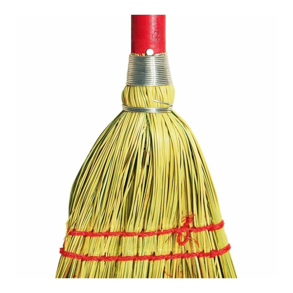 Genuine Joe Lobby Broom - 40" Overall Length - Wood Handle - Natural - 12 / Carton. Picture 6