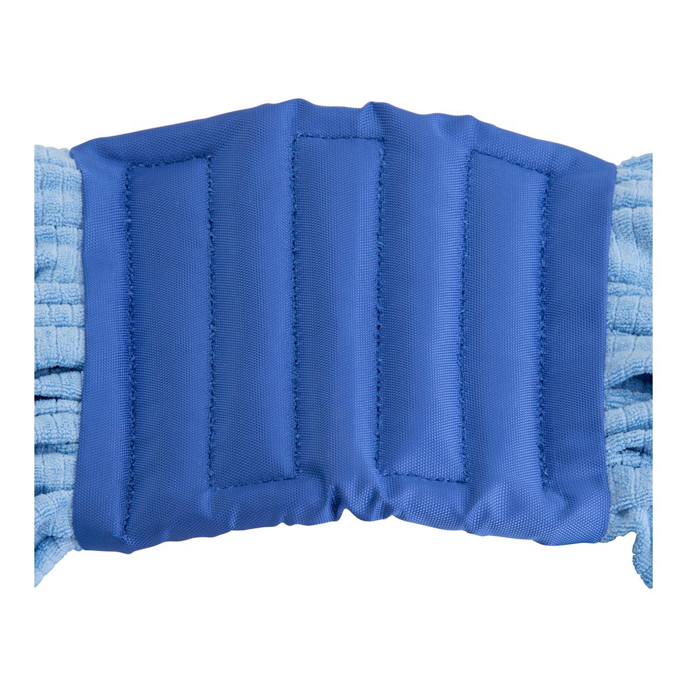 Genuine Joe Microfiber Wet Mophead Refill - Large - Launderable, Absorption, Textured, Durable, Headband - MicroFiber - Blue - 12 / Carton. Picture 9
