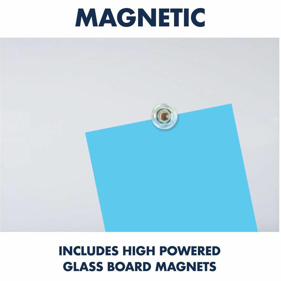 Quartet InvisaMount Magnetic Glass Dry-Erase Board - 74" (6.2 ft) Width x 42" (3.5 ft) Height - White Tempered Glass Surface - Horizontal - Magnetic - Assembly Required - 1 Each. Picture 5