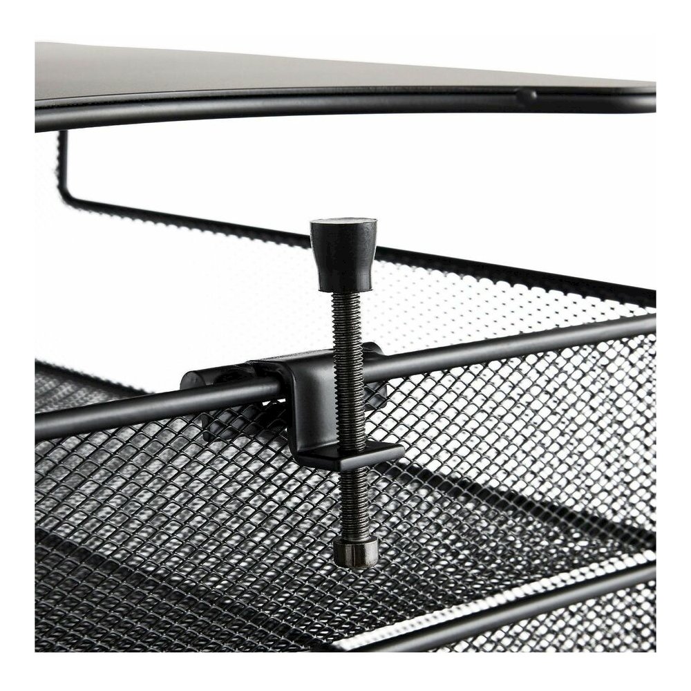 Safco Onyx Solid Top Horizontal Hanging Storage - 12" Height x 10.25" Width x 12.38" Depth - Scratch Resistant - Powder Coated - Black - Steel - 1 Each. Picture 12