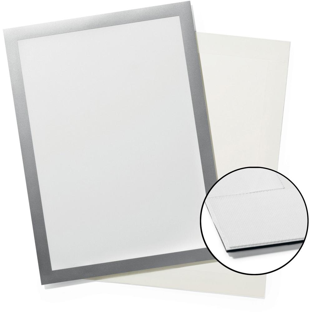 DURABLE&reg; DURAFRAME&reg; Self-Adhesive Magnetic Tabloid Sign Holder - Horizontal or Vertical, 12.25" x 18" Frame Size - Holds 11" x 17" Insert, 2 -Pack, Silver. Picture 7